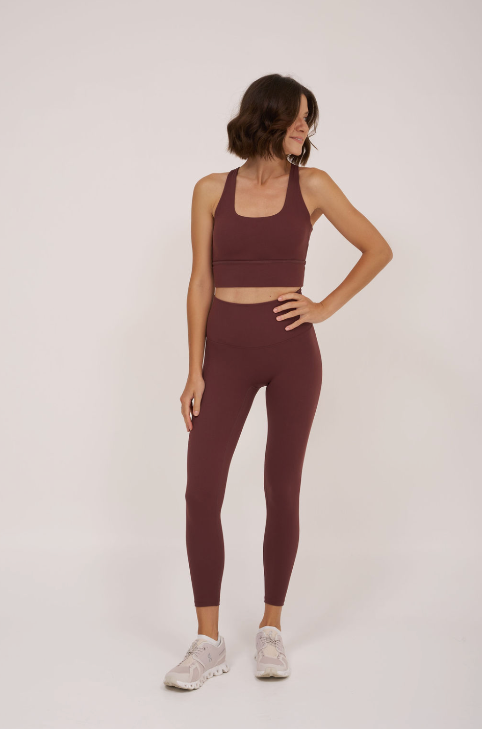 Move Free Burgundy High Rise Leggings