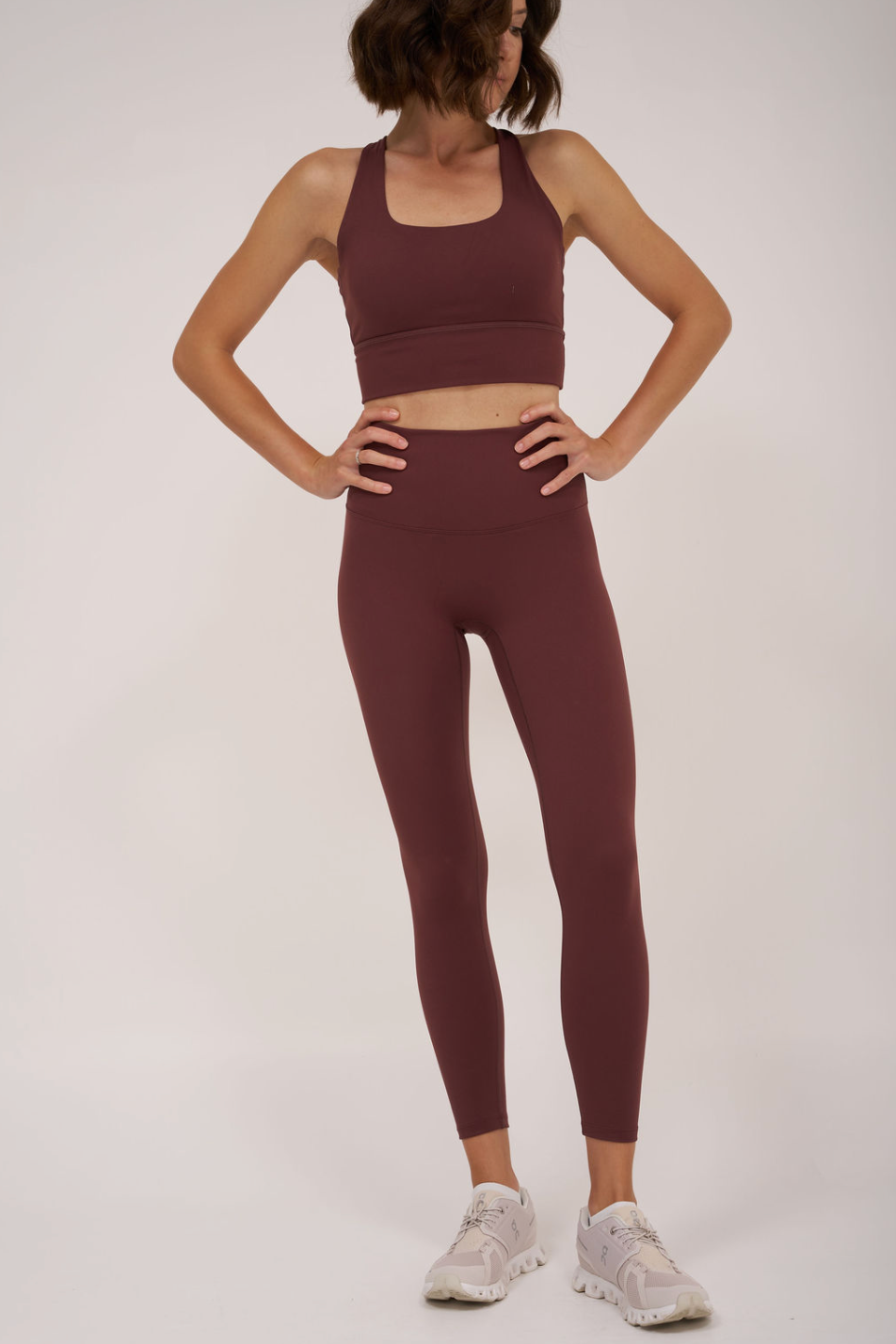 Move Free Burgundy High Rise Leggings