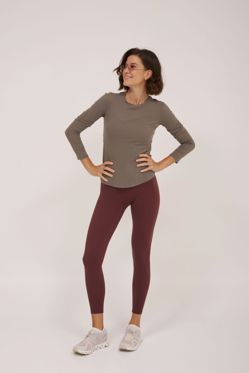Move Free Burgundy High Rise Leggings