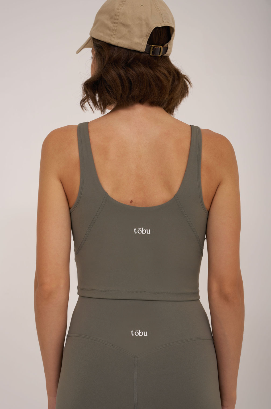 Bare Form Sage Green V-neck Tank Top