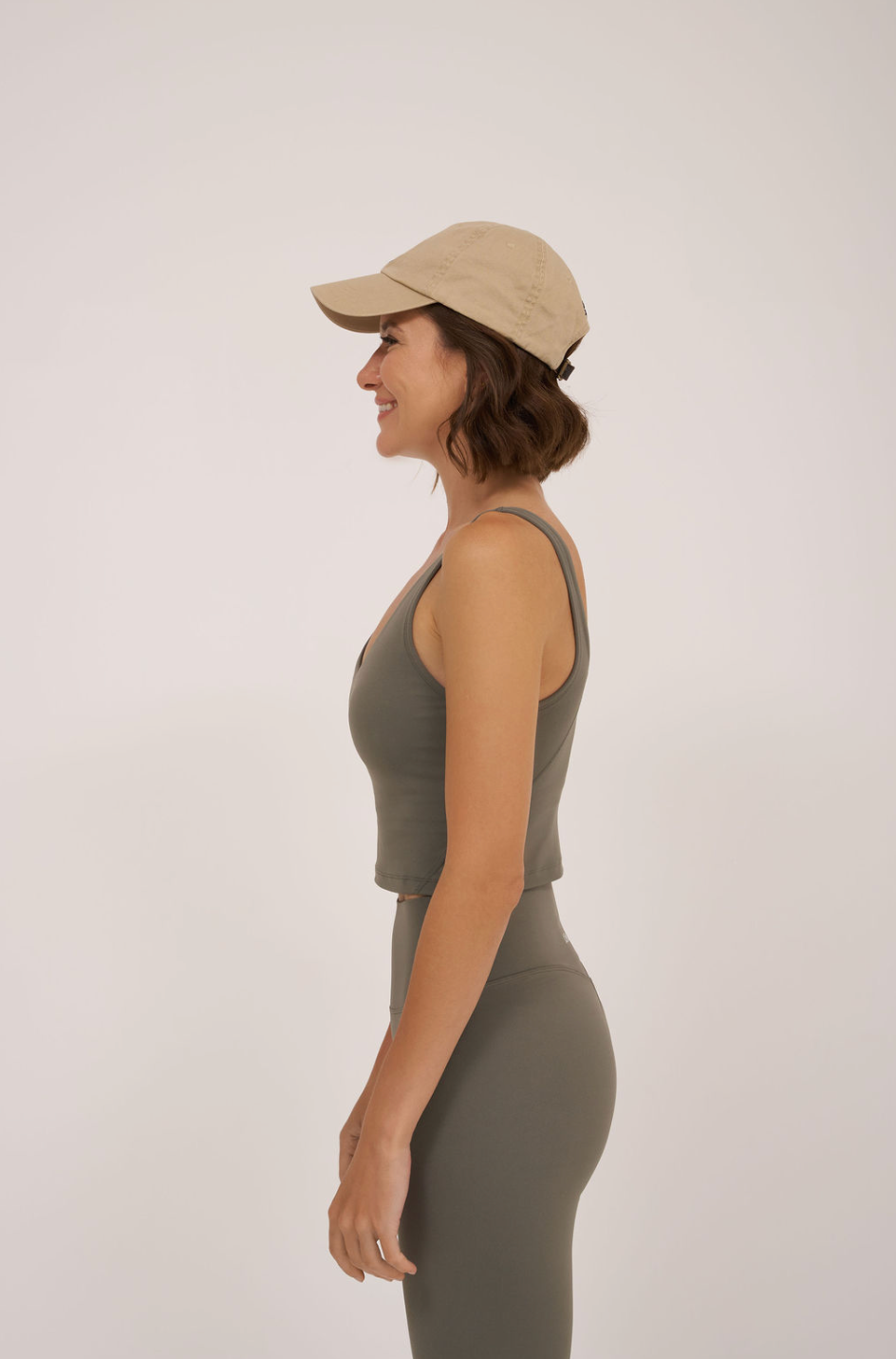 Bare Form Sage Green V-neck Tank Top