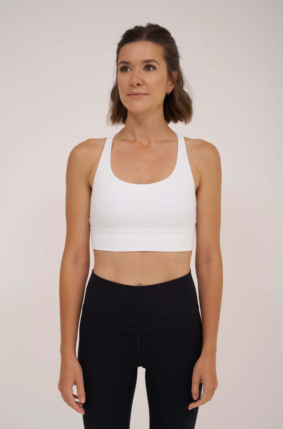 Pace Support White Sports Bra