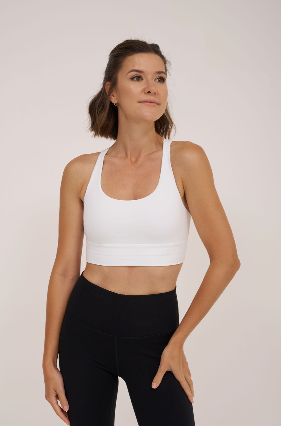 Pace Support White Sports Bra