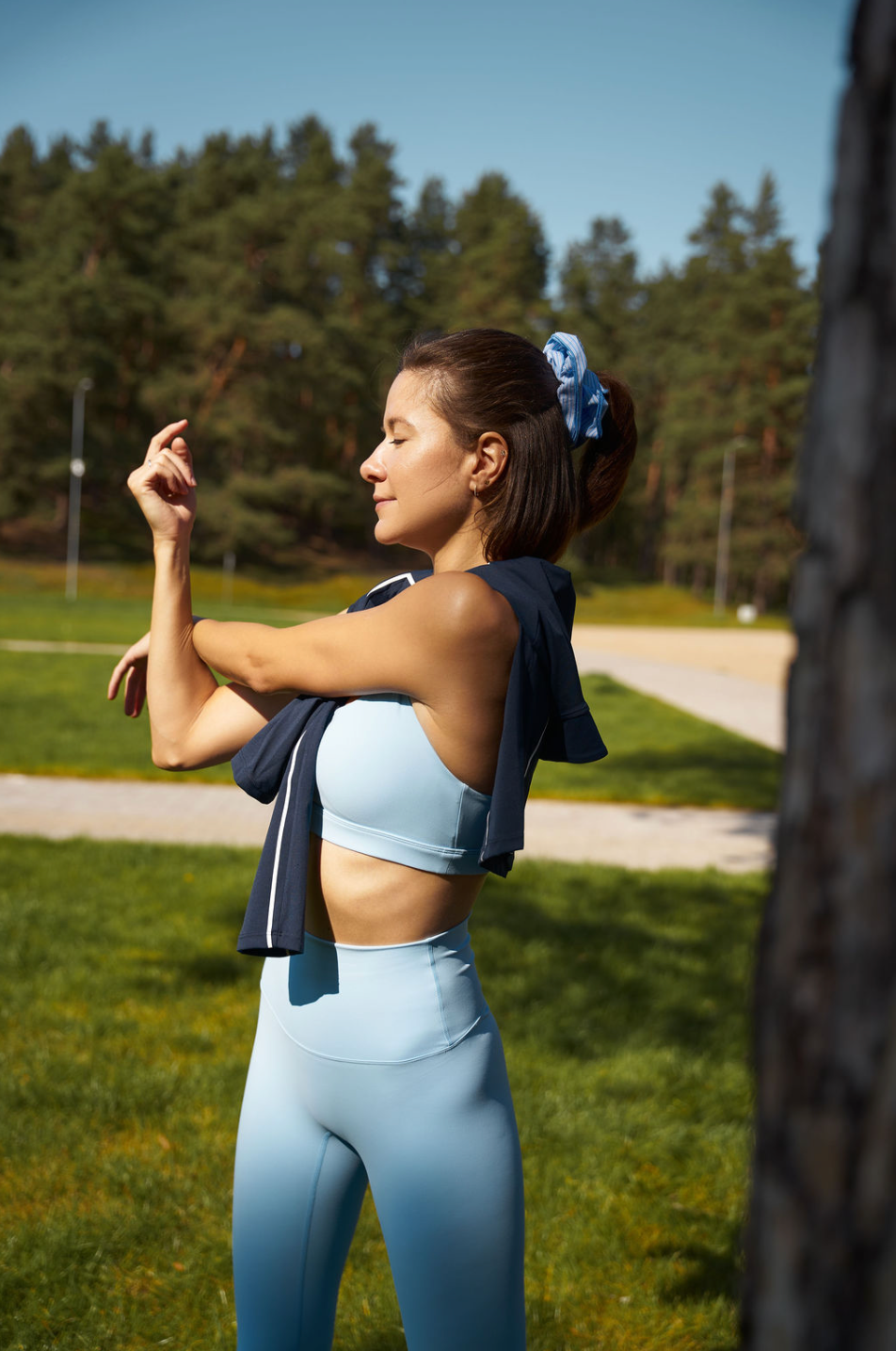 Flow Sports Bra - Barely Blue